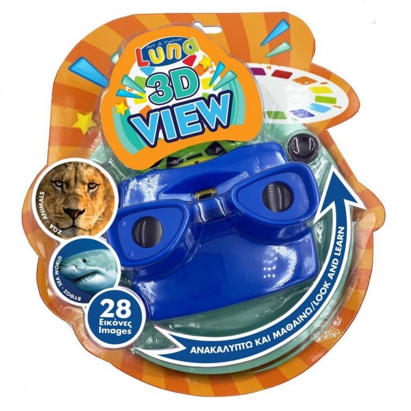 Κάμερα 3D Εικόνων με Δίσκους Ζώα της Ζούγκλας και της Θάλασσας Luna Toys