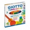 Μαρκαδόροι ζωγραφικής Λεπτοί Giotto Turbo Color 12τμχ