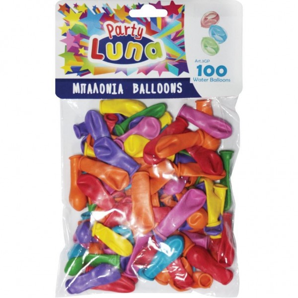 Μπαλόνια Νερού Luna 10 εκ. 100 τμχ