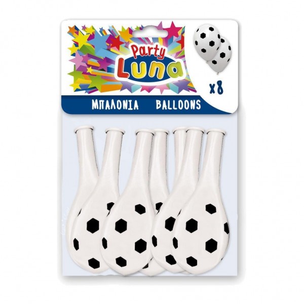 Μπαλόνια Luna Μπάλα Ποδοσφαίρου 8τμχ