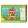 Puzzle Σπίτι με ζωάκια 24τμχ με 3 αφίσες χρωματισμού 41x28εκ