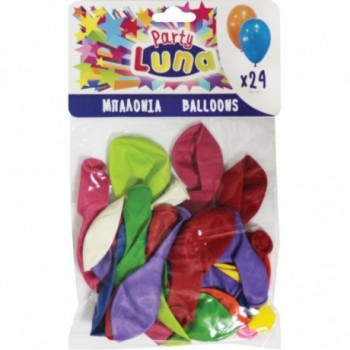 Μπαλόνια Luna Πολύχρωμα 24...