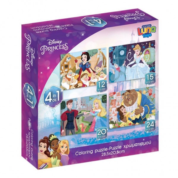 Παζλ 4 Σε 1 Disney Princess Luna Toys 71 Τμx. 28x6x27.5 εκ.