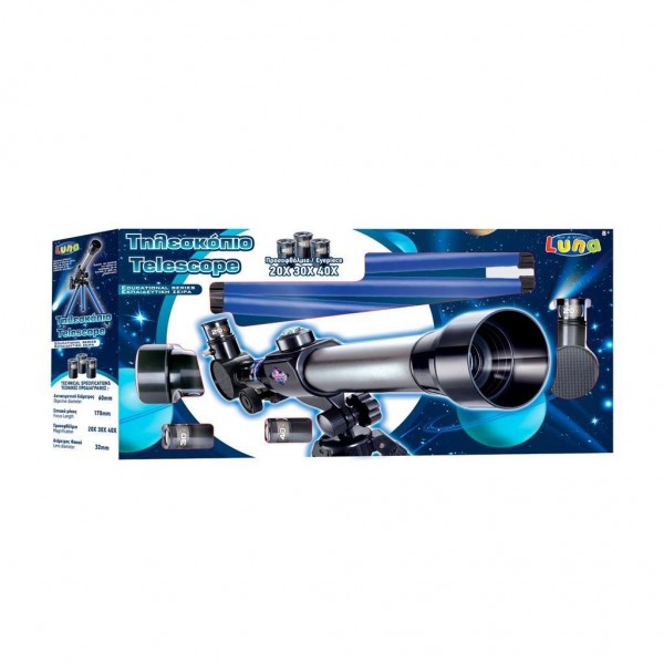 Τηλεσκόπιο Luna Toys 20x.30x.40x Διαμ. 60mm - Φακ. 32mm