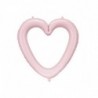 Μπαλόνι από αλουμινόχαρτο κορνίζα καρδιάς. 86x83.5 cm. ανοιχτό ροζ