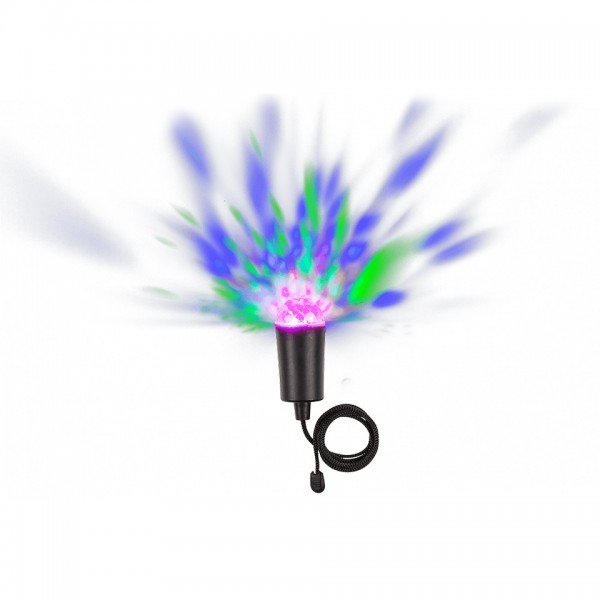 Μαύρο κρεμαστό φωτιστικό disco με LED αλλαγής χρώματος 11.5 cm. πλαστικό. για 3 micro μπαταρίες (AAA