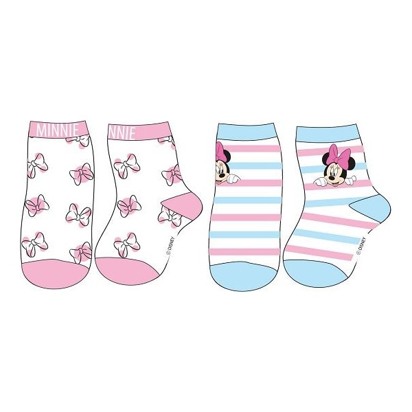 Ζευγάρια κάλτσες για μωρά Disney Minnie σε δύο σχέδια. μεγέθη: 68-74. 80-86