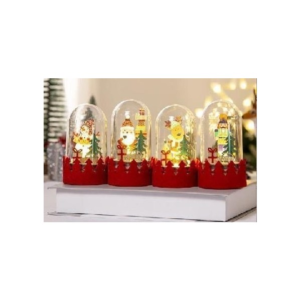 Χριστουγεννιάτικο Διακοσμητικό με LED σε διάφορα σχέδια (6*6*11εκ)