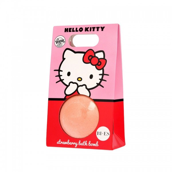 Bath Bomb Hello Kitty Σε Σακούλα Δώρου, Άρωμα Φράουλα, 165 g