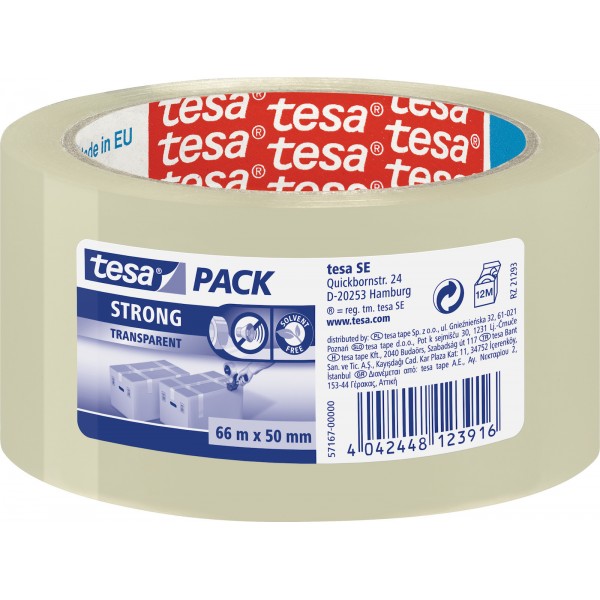 Ταινία Συσκευασίας TESA Διάφανη BASIC 66x50mm