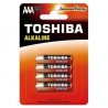 Αλκαλικές Μπαταρίες Toshiba Red AAA 1.5V 4τμχ