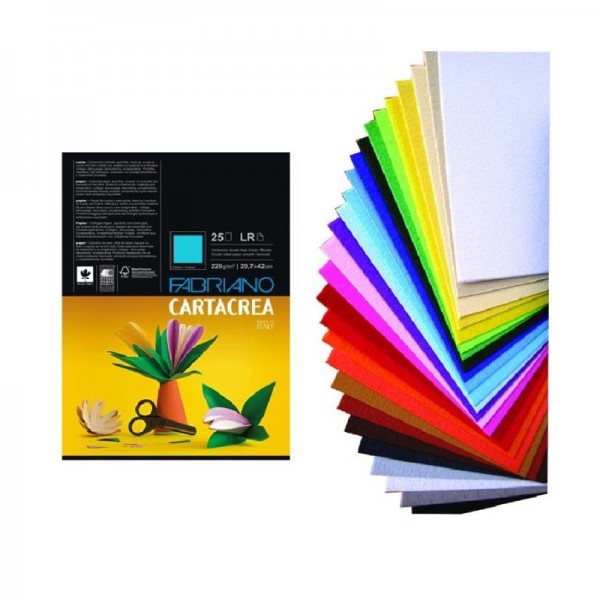 Χαρτόνια FABRIANO ELLE ERRE A4 σε διάφορα χρώματα 220gr