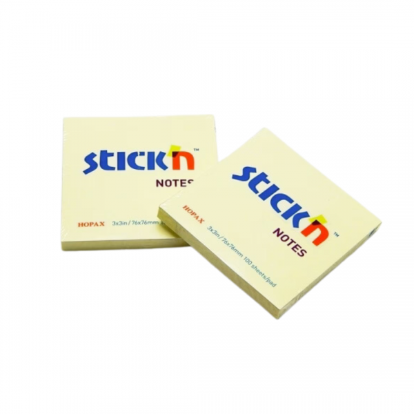 Αυτοκόλλητα Χαρτάκια Σημειώσεων Stick’N Κίτρινο 76?76 100φ