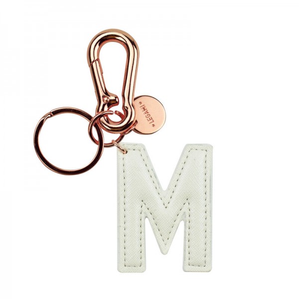 Μπρελόκ MY INITIAL KEY RING - M - WHITE LEGAMI