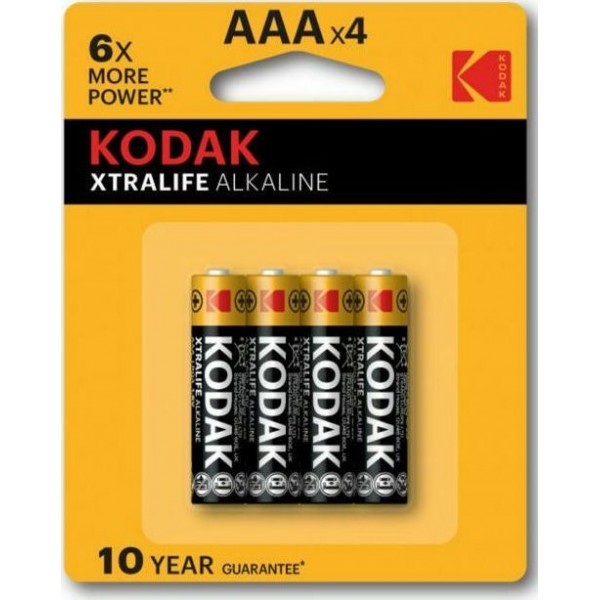 Μπαταρίες KODAK Extra Αλκαλικές AAA σε καρτέλα 4 τμχ