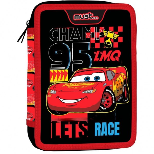 Σχολική Κασετίνα Διπλή Γεμάτη DISNEY CARS Lets Race MUST