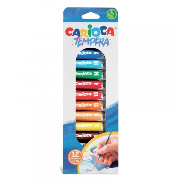 Τέμπερες CARIOCA 12 ml σετ 12χρωμ.