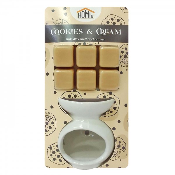 Αρωματιστής Βάση με αρωματικό wax melt cookies & cream 6 κύβοι