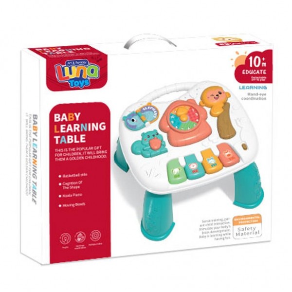 Τραπεζάκι Δραστηριοτήτων Luna Toys με ΜΟΥΣΙΚΗ 25,6x23x19,7 εκ