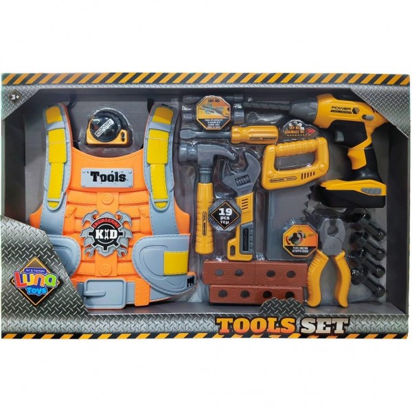 Εργαλεία Σετ Luna Toys 23 τμχ 59x5,5x40εκ