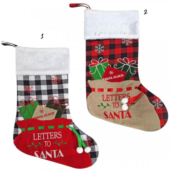 Μπότα Χριστουγέννων LETTERS TO SANTA 47x26cm