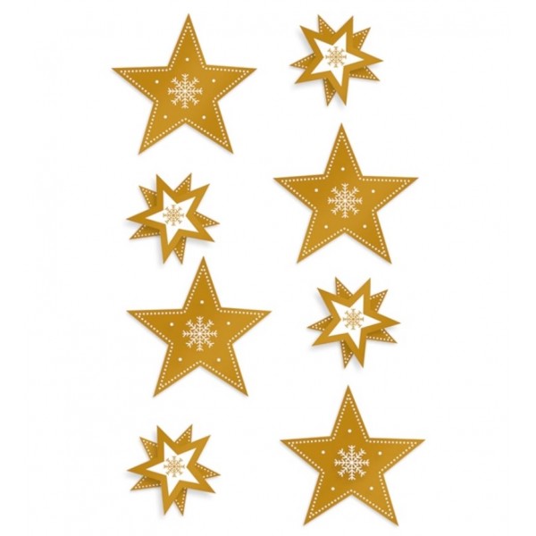 Αυτοκόλλητα BSB Creative Christmas 3D STARS (1 φύλλο)