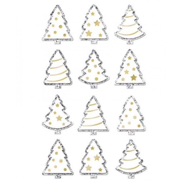 Αυτοκόλλητα BSB Creative Christmas 3D GLITTER TREES (1 φύλλο)