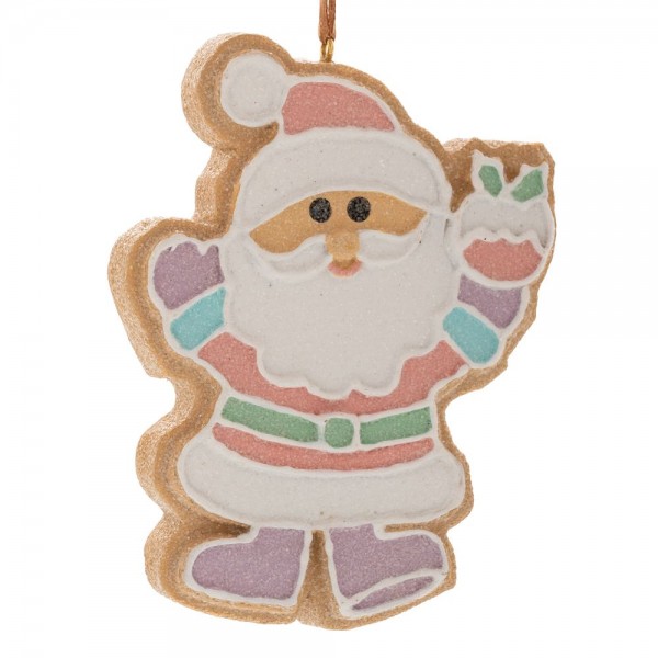 Παστέλ Πολυρεζιν GINGERBREAD ΑΗ ΒΑΣΙΛΗΣ Στολίδι 8x2x10εκ