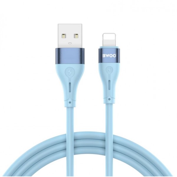 Καλώδιο BWOOD SILICONE USB A/LIGHTNING 3A X-280L BLUE