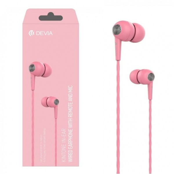 Ακουστικά Earphone DEVIA PINK