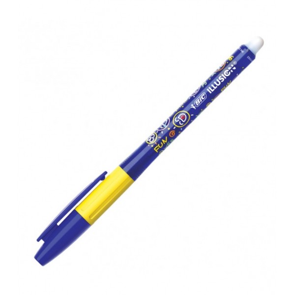 Στυλό Gel BIC ILLUSION Erasable 0.7mm ΜΠΛΕ