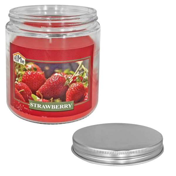 Κερί ΦΡΑΟΥΛΑ σε Βάζο Γυάλινο με Καπάκι 10x9,5cm 545g Gross/280g net