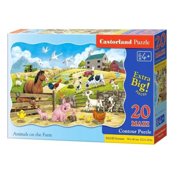 Παζλ CASTORLAND Animals oh the farm MAXI 20 τμχ (59x40cm)