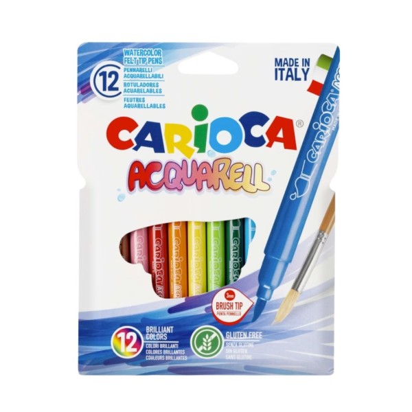 Μαρκαδόροι Carioca ΑΚΟΥΑΡΕΛΑΣ 12τμχ