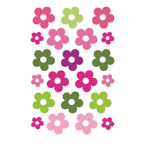 Αυτοκόλλητα BSB GLITTER Απλά FLOWERS (1 φύλλο)