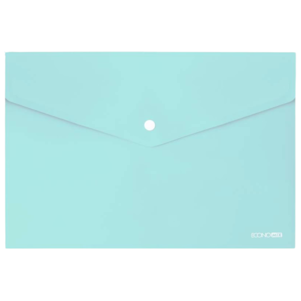 Φάκελος Διαφανής PP ECONOMIX Κουμπί 24x33 PASTEL MINT