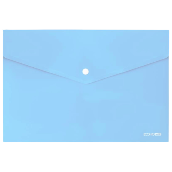 Φάκελος Διαφανής PP ECONOMIX Κουμπί 24x33 PASTEL BLUE
