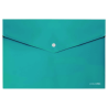 Φάκελος Διαφανής PP ECONOMIX Κουμπί 24x33 TURQUOISE