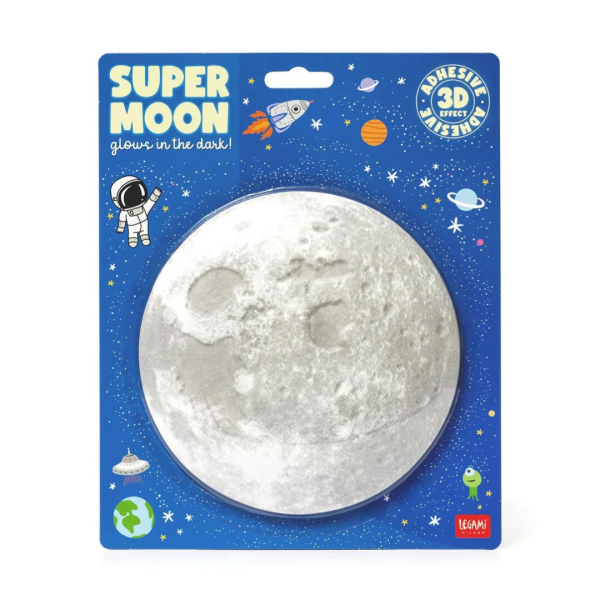 Αυτοκόλλητο Φωσφορίζον ΦΕΓΓΑΡΙ Legami SUPER MOON GLOW IN THE DARK