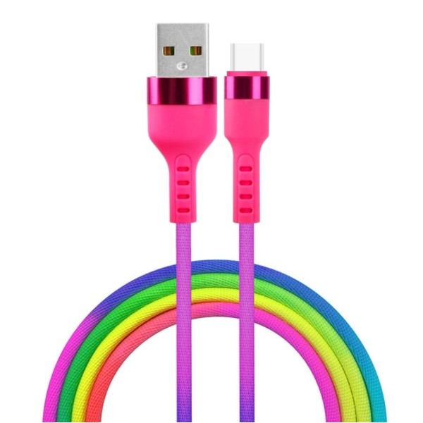 Καλώδιο SETTY USB A/USB C RAINBOW