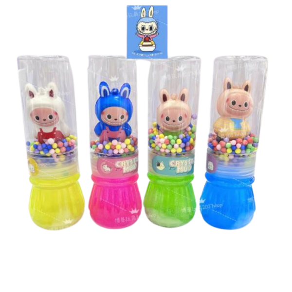 Slime LABUBU με glitter και πολύχρωμα μπαλάκια