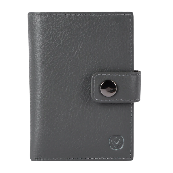 Πορτοφόλι Card Wallet Leer VALENTA MAGSAFE LUXE GREY