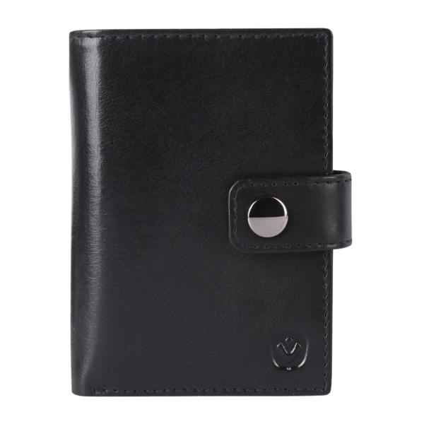 Πορτοφόλι Card Wallet Leer VALENTA MAGSAFE LUXE BLACK