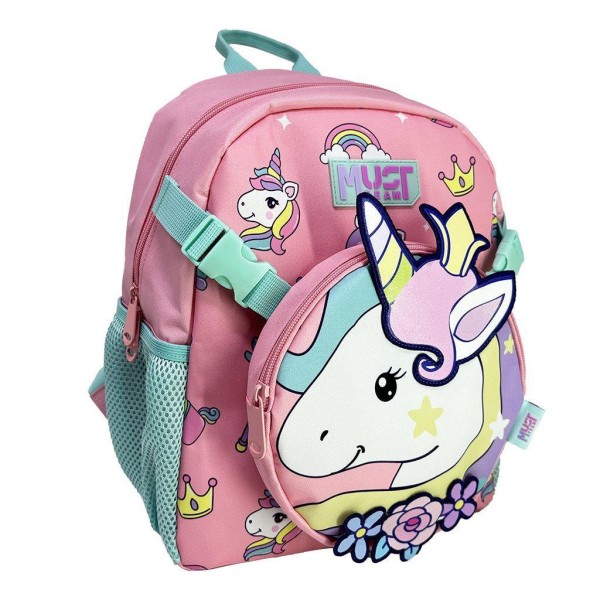 Σχολική Τσάντα Πλάτης Νηπίου Must Team UNICORN 1 Θήκη με αποσπώμενο Τσαντάκι Μέσης και Ώμου