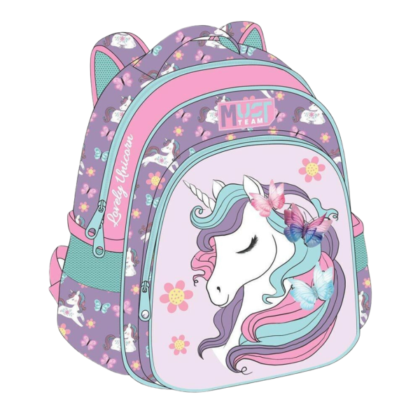 Σχολική Τσάντα Πλάτης Νηπίου Must Team LOVELY UNICORN 2 θήκες