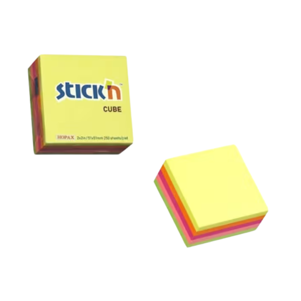 Χαρτάκια Stick'N Κύβος ΜΙΝΙ NEON 50x50 250φ