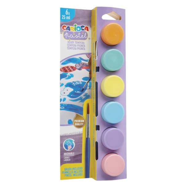 Τέμπερες Carioca PASTEL Σετ Βαζάκι 6/25ml