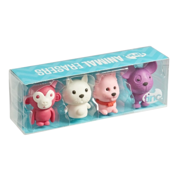 Γόμες Αρωματικές TINC PINK ANIMAL σε κουτί Σετ 4τμχ