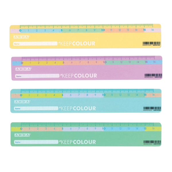 Χάρακας ARDA KEEP COLOUR PASTEL 16εκ