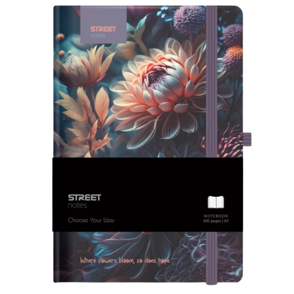 Σημειωματάριο STREET FLOWERS BLOSSOM A5 96σελ. (80gr ριγέ)